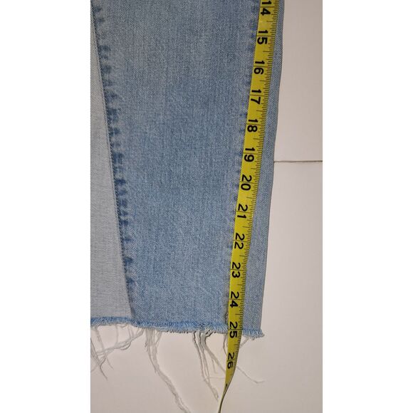 Pistola Distressed Two-Tone Mid-Rise Straight Leg Jeans Size 28 - Picture 6 of 10